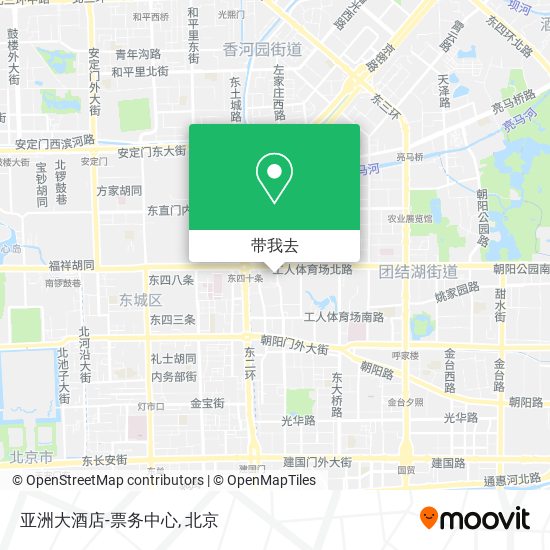 亚洲大酒店-票务中心地图