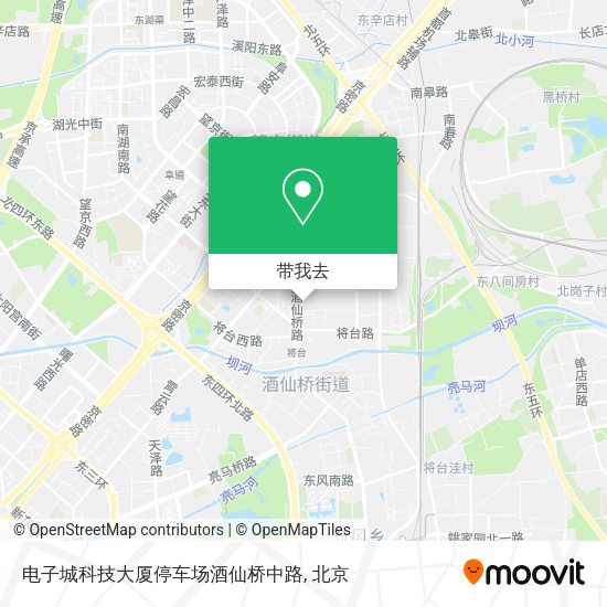 电子城科技大厦停车场酒仙桥中路地图