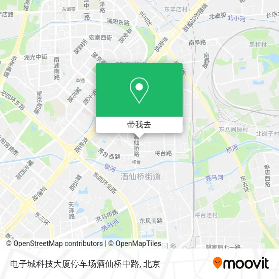 电子城科技大厦停车场酒仙桥中路地图