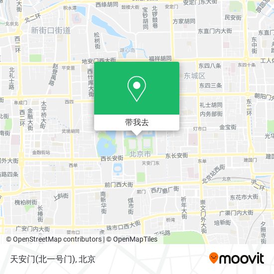 天安门(北一号门)地图