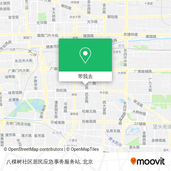 八棵树社区居民应急事务服务站地图