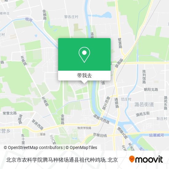 北京市农科学院腾马种猪场通县祖代种鸡场地图