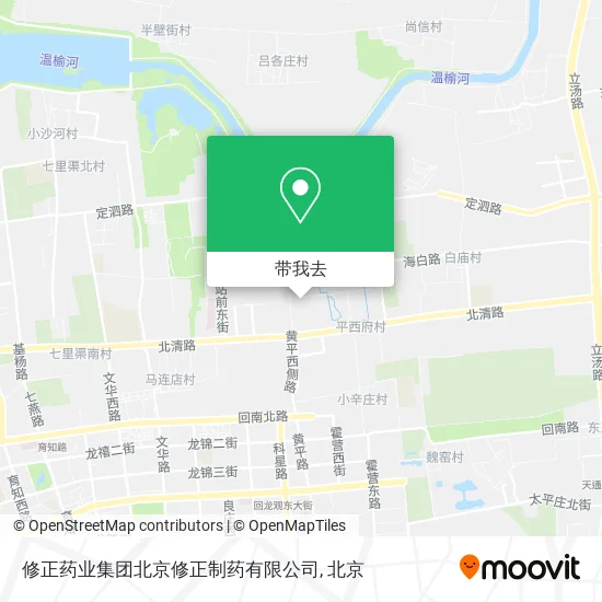 修正药业集团北京修正制药有限公司地图