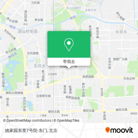 姚家园东里7号院-东门地图