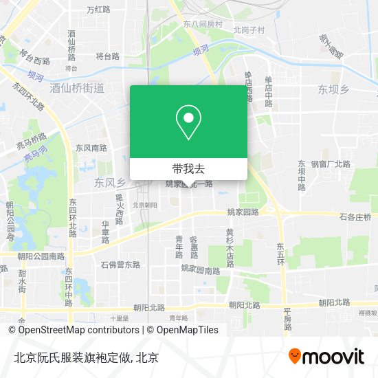 北京阮氏服装旗袍定做地图