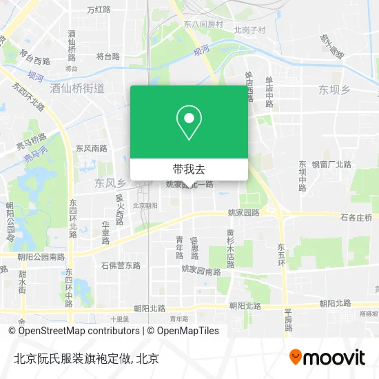 北京阮氏服装旗袍定做地图
