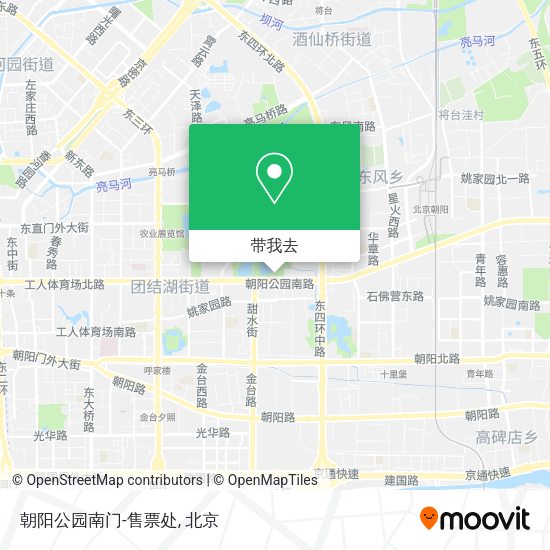 朝阳公园南门-售票处地图