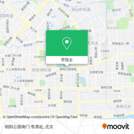 朝阳公园南门-售票处地图