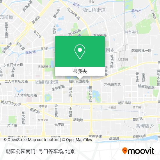 朝阳公园南门1号门停车场地图