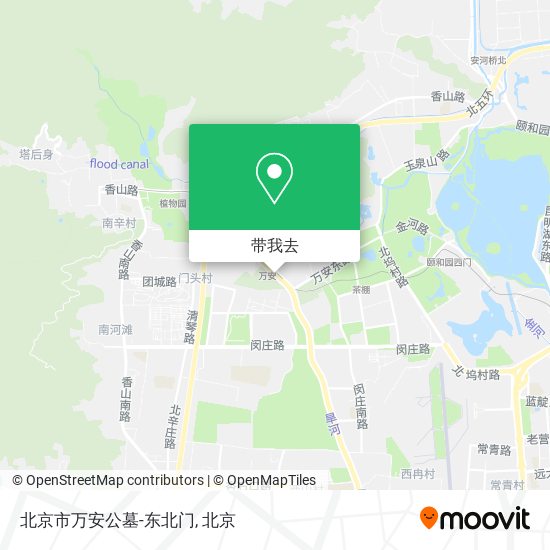 北京市万安公墓-东北门地图