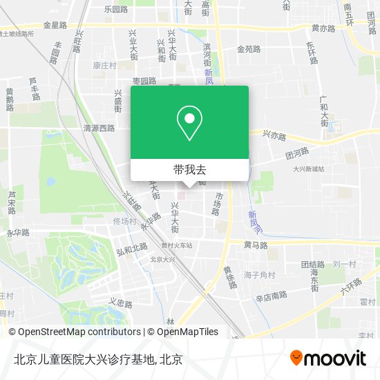 北京儿童医院大兴诊疗基地地图
