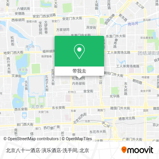 北京八十一酒店·演乐酒店-洗手间地图