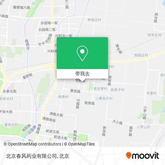 北京春风药业有限公司地图