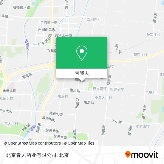 北京春风药业有限公司地图