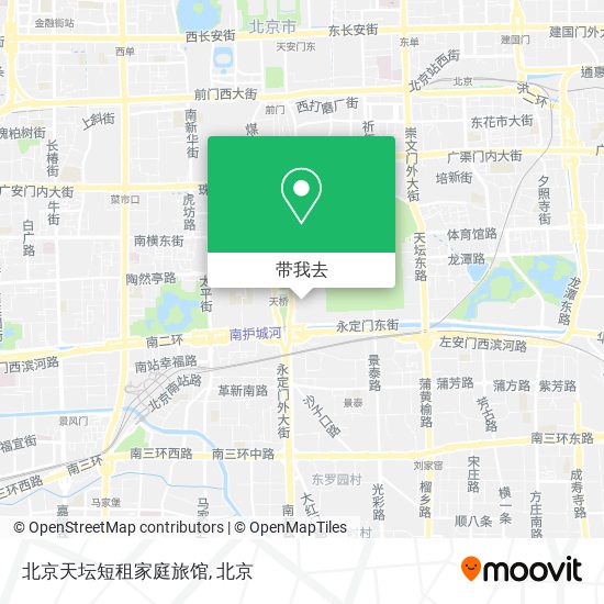 北京天坛短租家庭旅馆地图