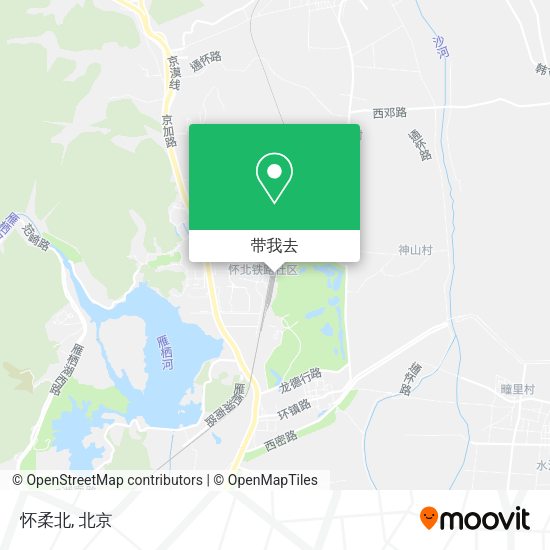 怀柔北地图