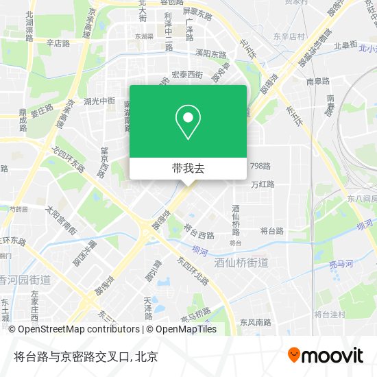 将台路与京密路交叉口地图