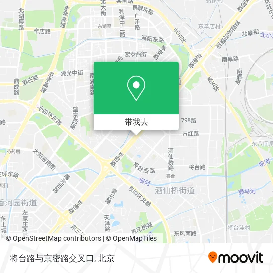将台路与京密路交叉口地图
