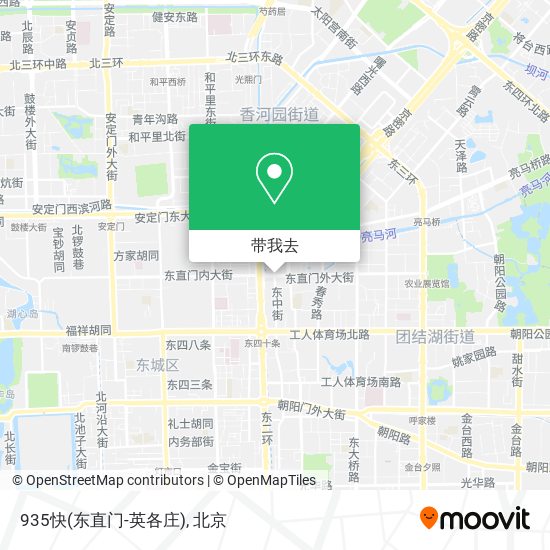 935快(东直门-英各庄)地图