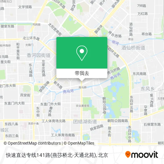 快速直达专线141路(燕莎桥北-天通北苑)地图