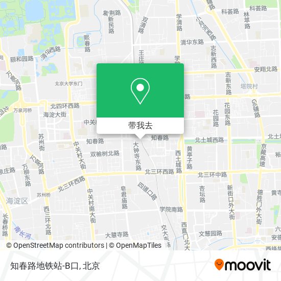 知春路地铁站-B口地图