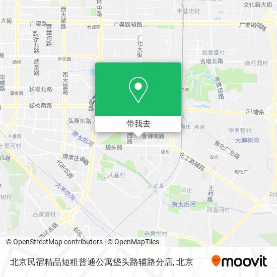 北京民宿精品短租普通公寓垡头路辅路分店地图