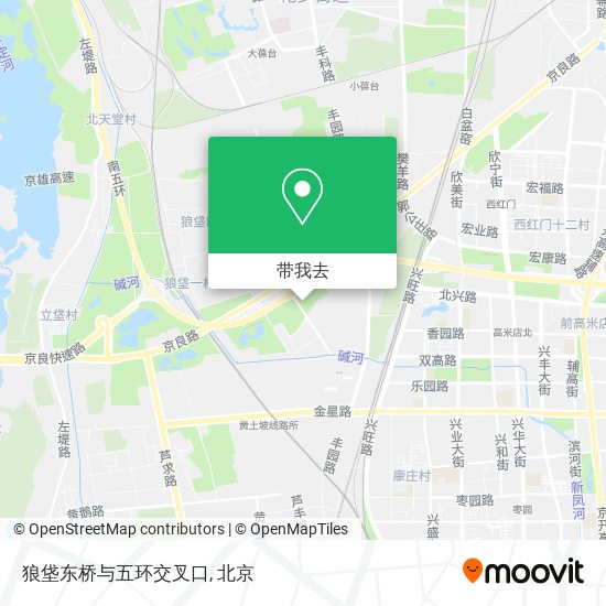 狼垡东桥与五环交叉口地图