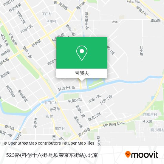 523路(科创十六街-地铁荣京东街站)地图