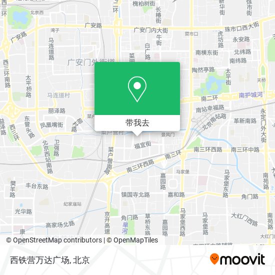 西铁营万达广场地图