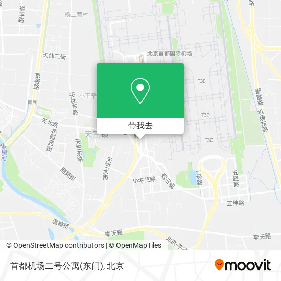 首都机场二号公寓(东门)地图