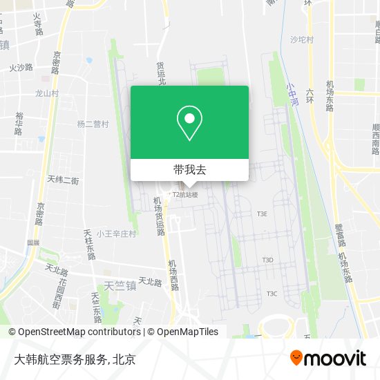 大韩航空票务服务地图