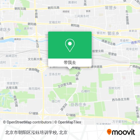 北京市朝阳区泓钰培训学校地图