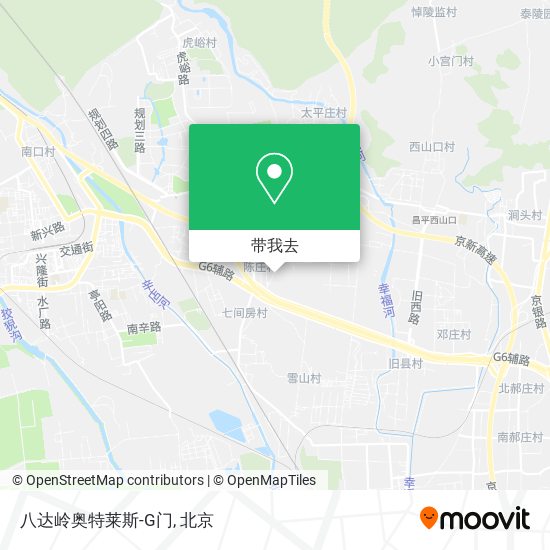 八达岭奥特莱斯-G门地图