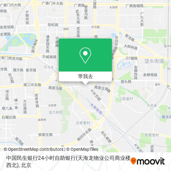 中国民生银行24小时自助银行(天海龙物业公司商业楼西北)地图
