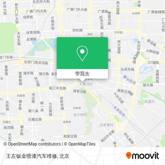 王左钣金喷漆汽车维修地图