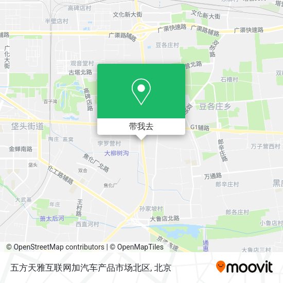 五方天雅互联网加汽车产品市场北区地图