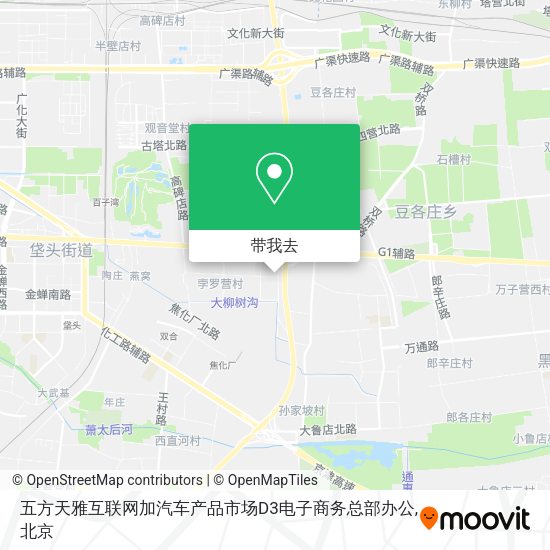 五方天雅互联网加汽车产品市场D3电子商务总部办公地图