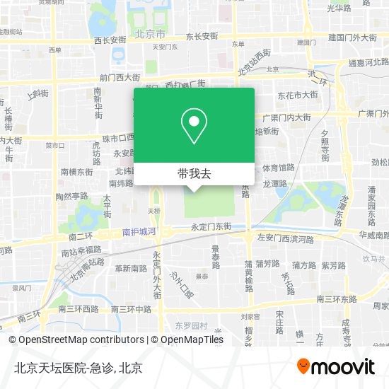 北京天坛医院-急诊地图