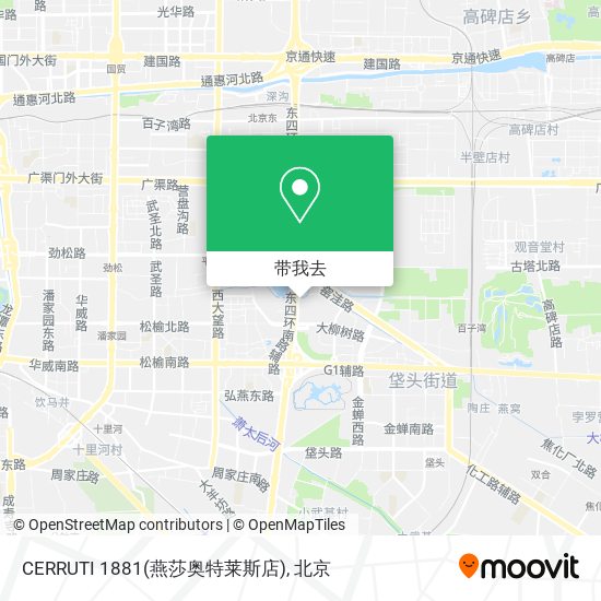 CERRUTI 1881(燕莎奥特莱斯店)地图