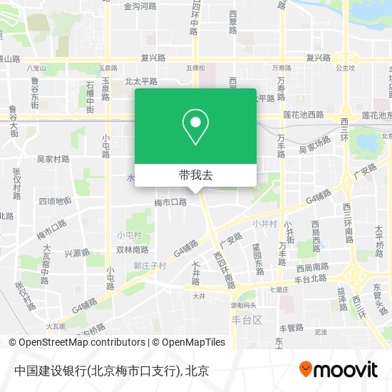 中国建设银行(北京梅市口支行)地图