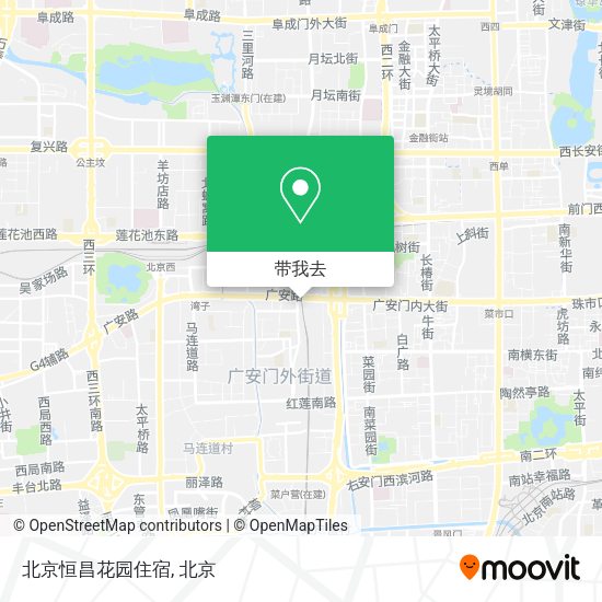 北京恒昌花园住宿地图