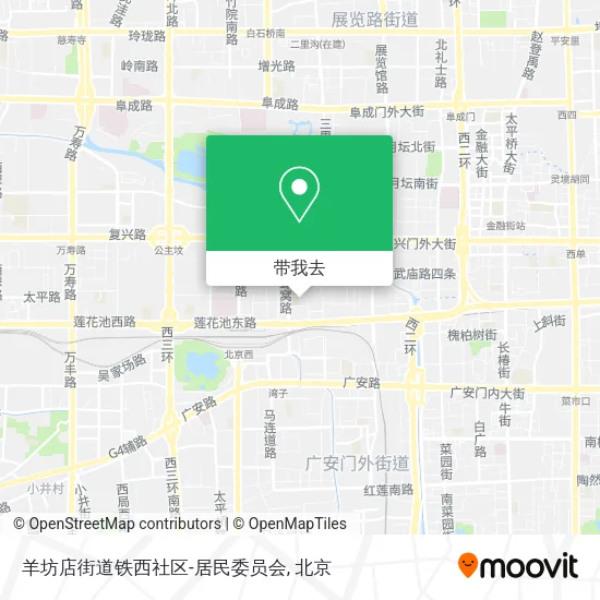 羊坊店街道铁西社区-居民委员会地图