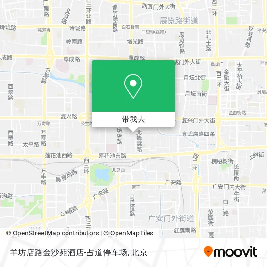 羊坊店路金沙苑酒店-占道停车场地图