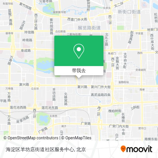 海淀区羊坊店街道社区服务中心地图