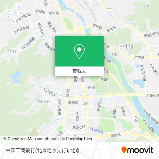 中国工商银行(北京定京支行)地图