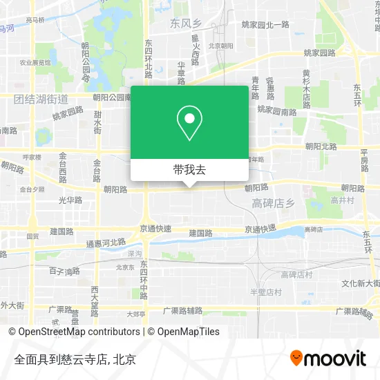 全面具到慈云寺店地图