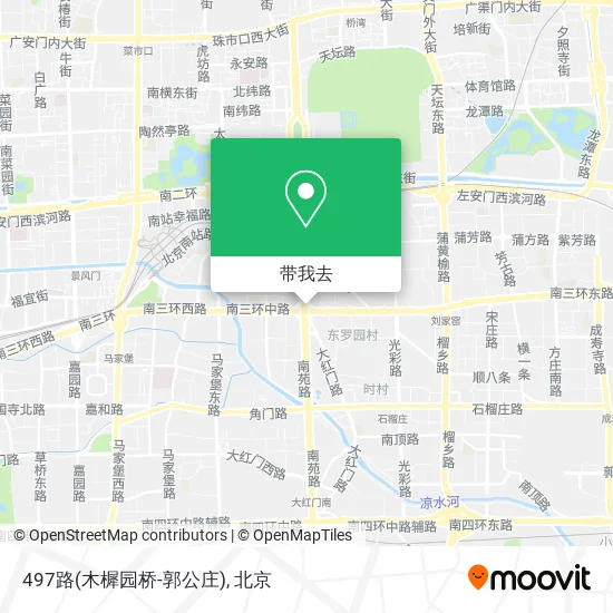 497路(木樨园桥-郭公庄)地图