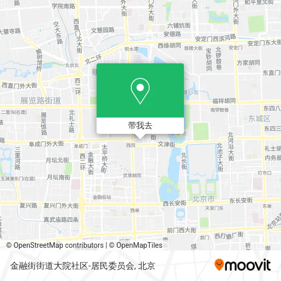 金融街街道大院社区-居民委员会地图