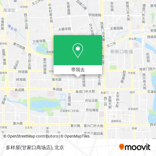 多样屋(甘家口商场店)地图
