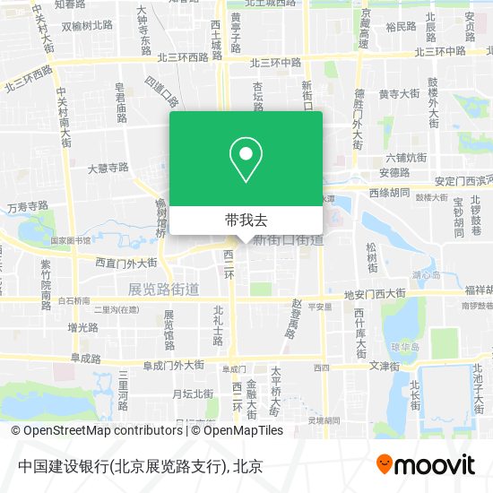 中国建设银行(北京展览路支行)地图
